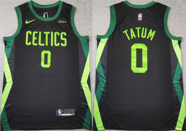 Men%27s Boston Celtics #0 Jayson Tatum Black 2024-25 City Edition Stitched Basketball Jersey->mlb womens jerseys->MLB Jersey